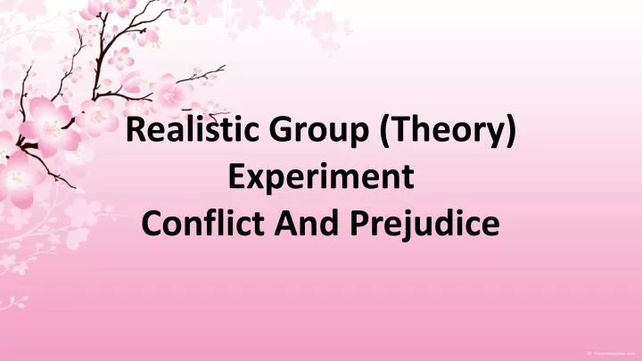 realistic group theory experiment conflict and prejudice