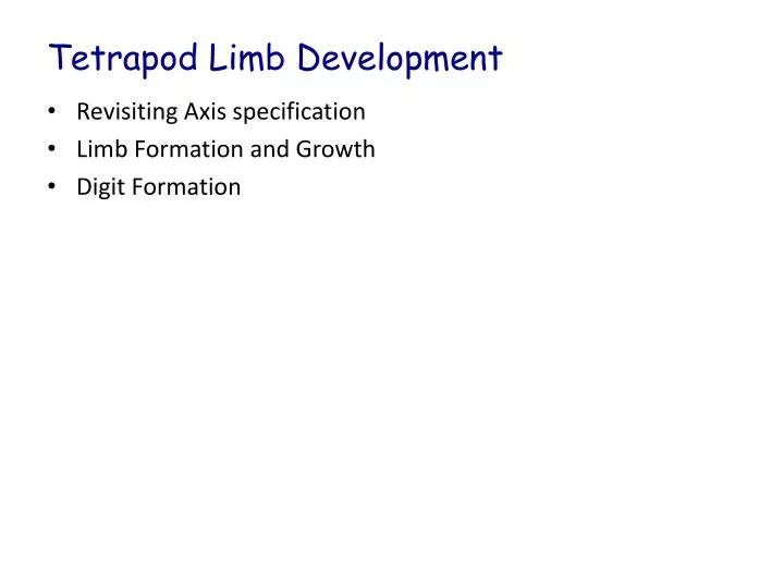 tetrapod limb development