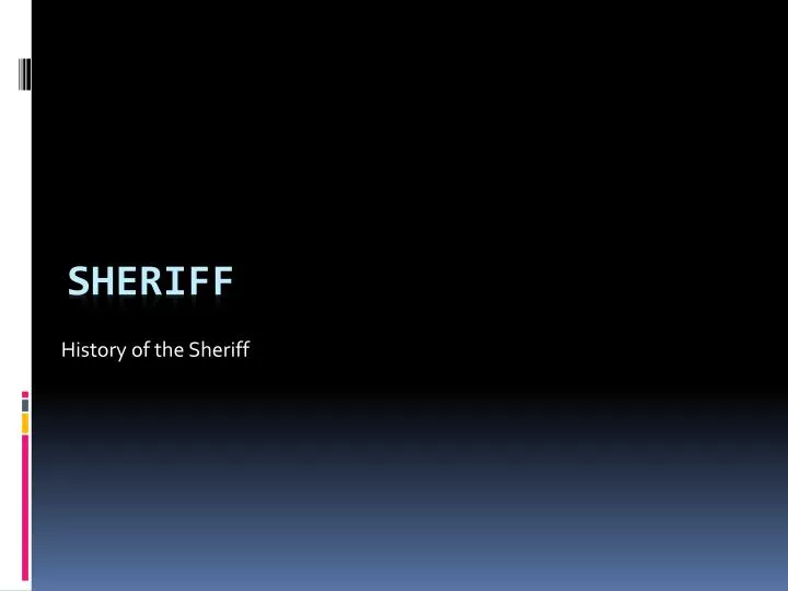 history of the sheriff