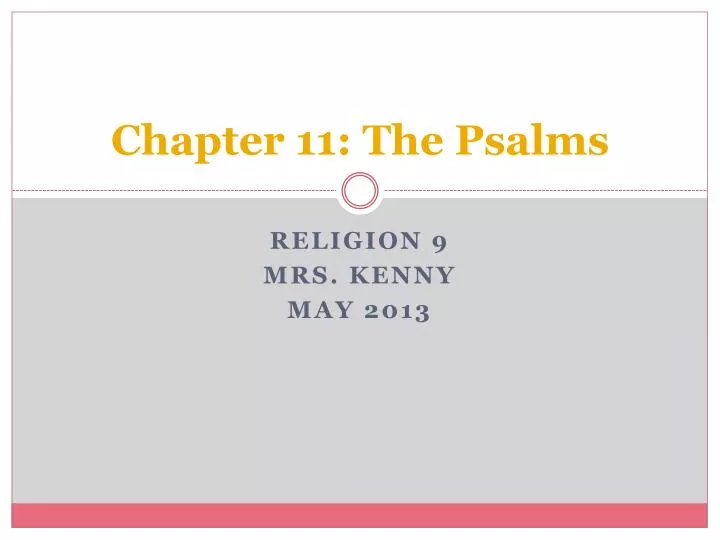 chapter 11 the psalms