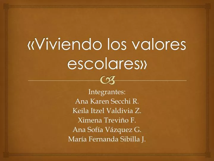 viviendo los valores escolares