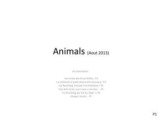 animals aout 2013