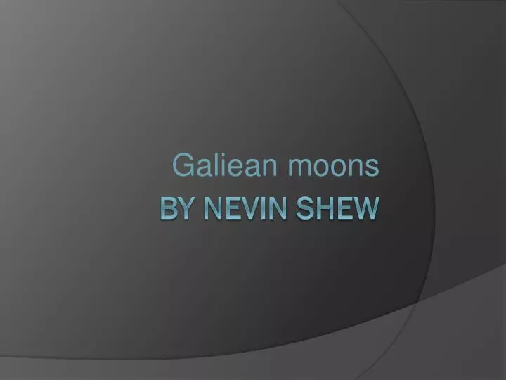 galiean moons