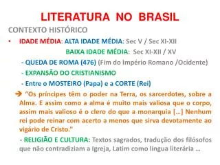 literatura no brasil