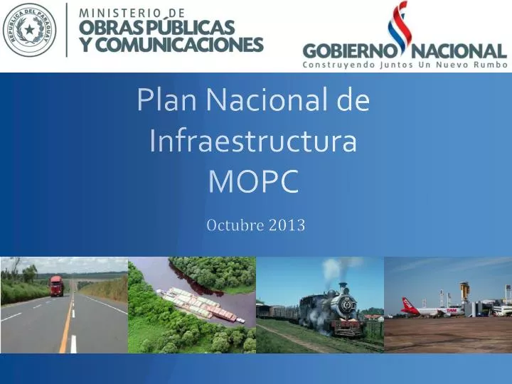 plan nacional de infraestructura mopc