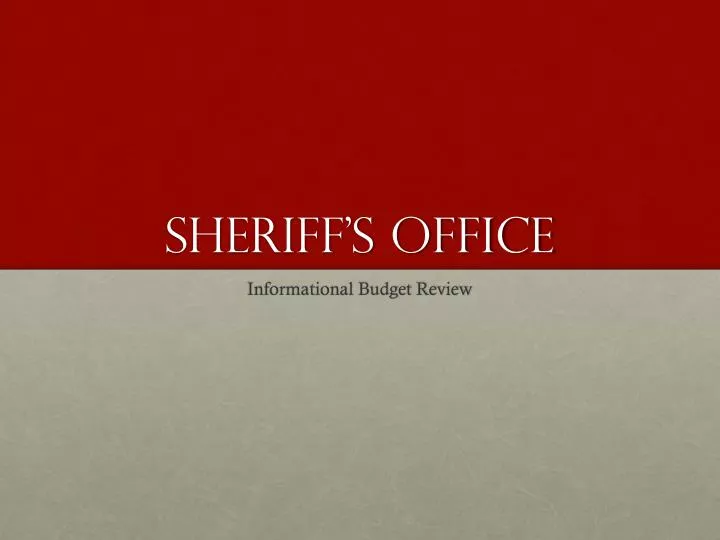 sheriff s office
