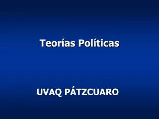 teor as pol ticas