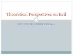 Theoretical Perspectives on Evil - slide 1