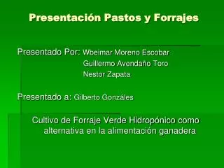 presentaci n pastos y forrajes