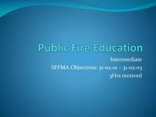 Public Fire Education