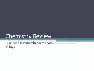 Chemistry Review