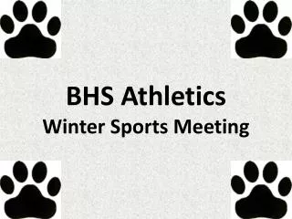BHS Athletics Winter Sports Meeting