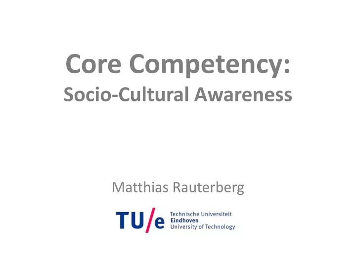 core competency socio cultural awareness
