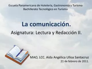 escuela panamericana de hoteler a gastronom a y turismo bachillerato tecnol gico en turismo
