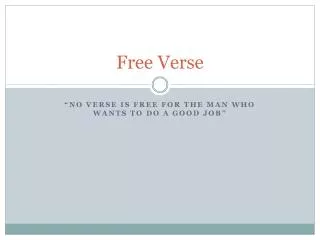 Free Verse