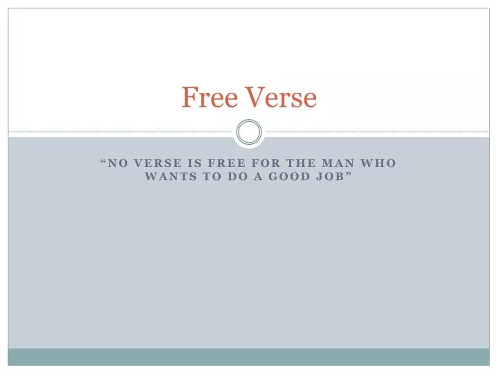 free verse