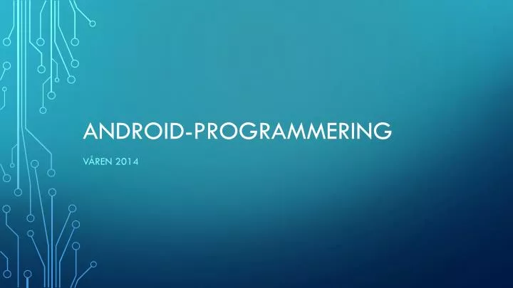 android programmering