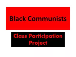 Black Communists