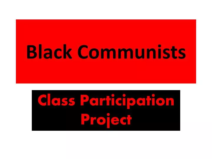 black communists