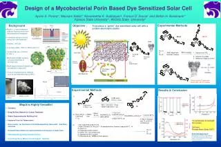 Design of a Mycobacterial Porin Based Dye Sensitized Solar Cell