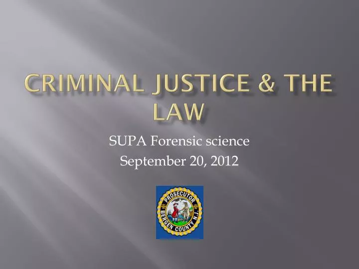 criminal justice the law
