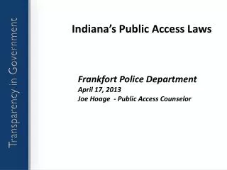 indiana s public access laws