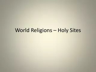 world religions holy sites