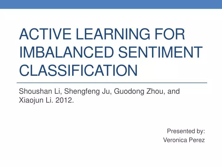 active learning for imbalanced sentiment classification