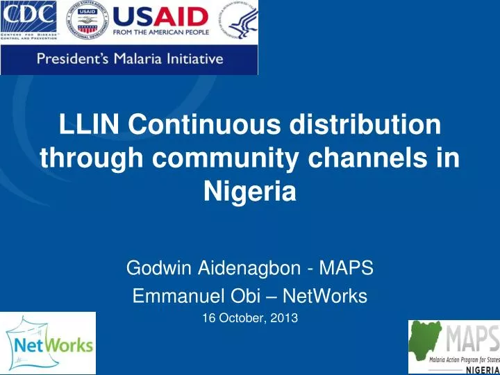 llin continuous distribution through community channels in nigeria