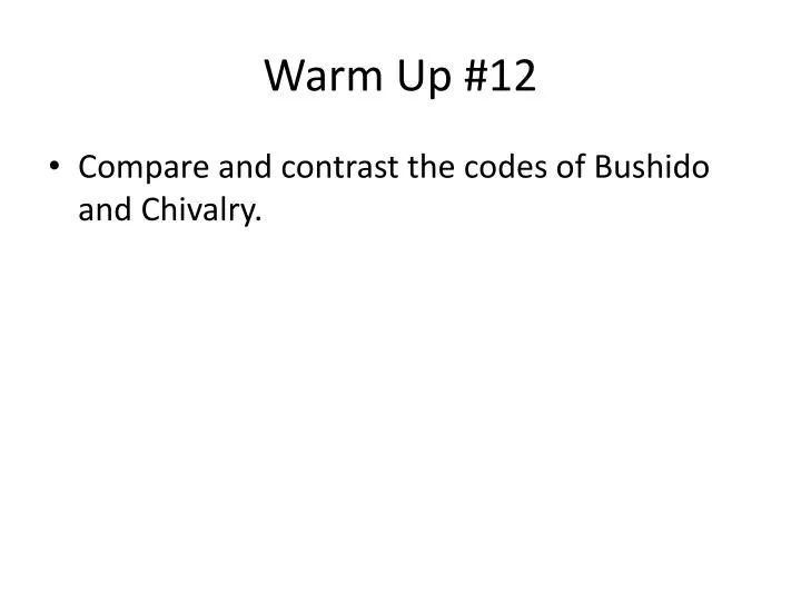 warm up 12