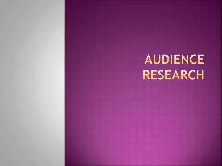 audience research