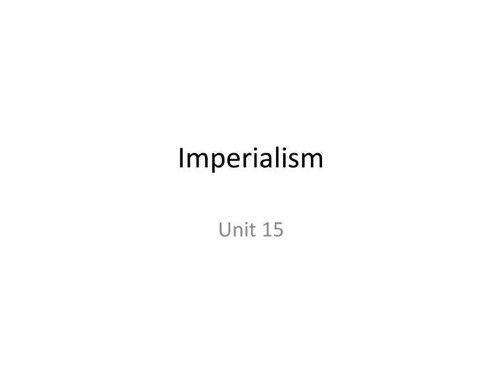 imperialism