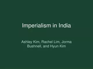 Imperialism in India