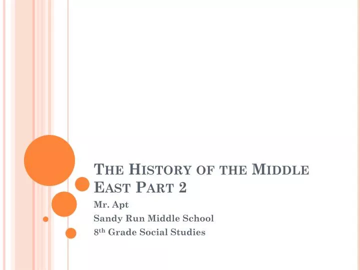 the history of the middle east part 2