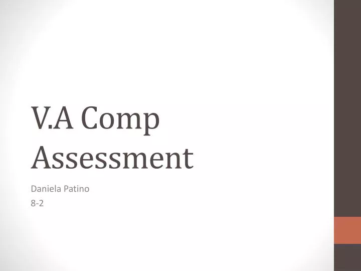 v a comp assessment