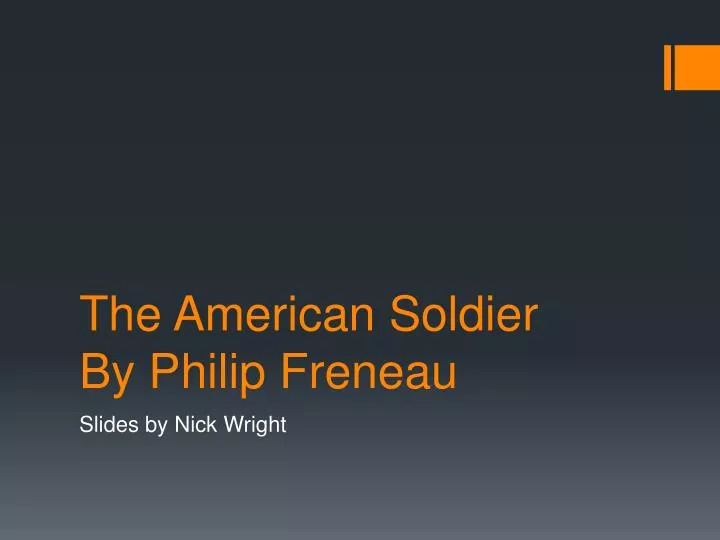 the american soldier by philip freneau