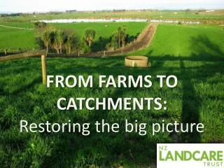FROM FARMS TO CATCHMENTS: Restoring the big picture