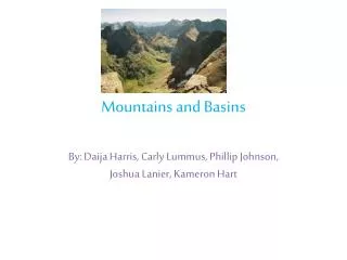 Mountains and Basins