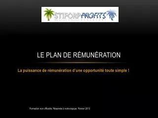 le plan de r mun ration