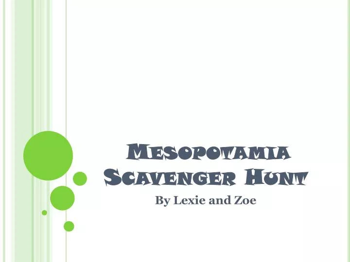 mesopotamia scavenger hunt