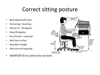 Correct sitting posture
