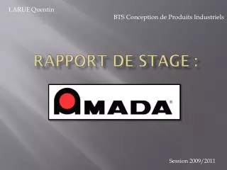 rapport de stage