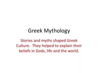 Greek Mythology