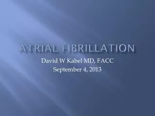 Atrial FIbrillation