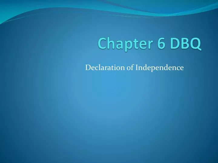 chapter 6 dbq