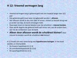 H 12: Vreemd vermogen lang