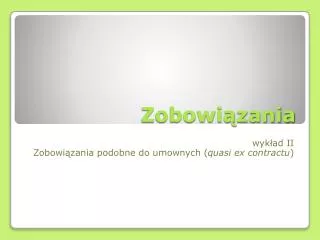 zobowi zania