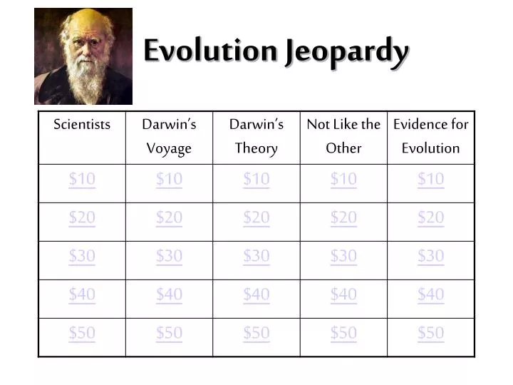 evolution jeopardy