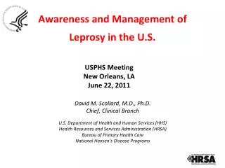 Awareness and Management of Leprosy in the U.S.