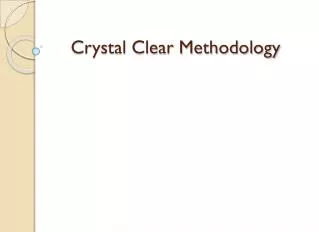 crystal clear methodology
